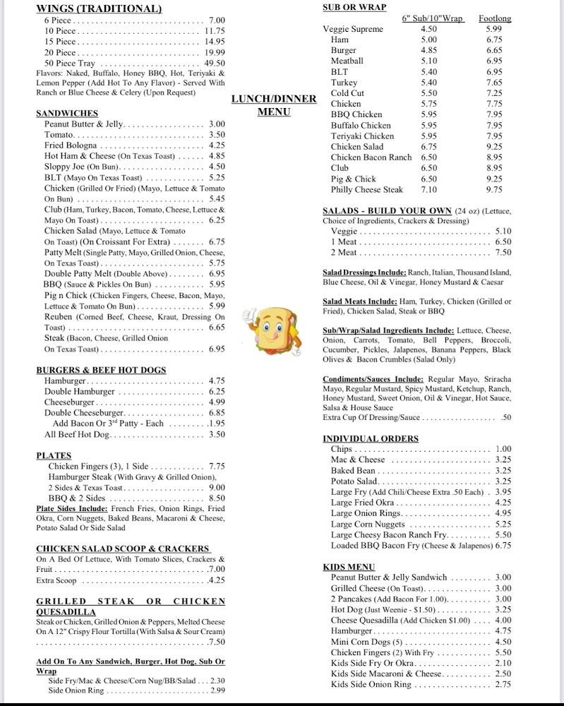 Shelby Sandwich Shop Menu image 2